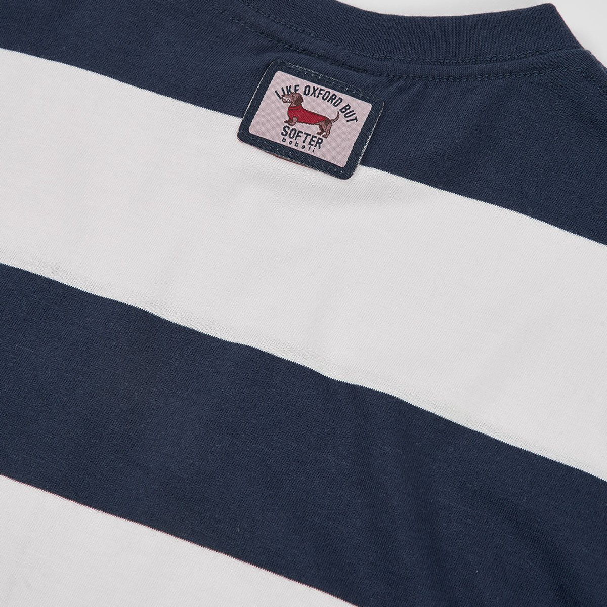 T-shirt en maille garçon rayé bleu, BOBOLI