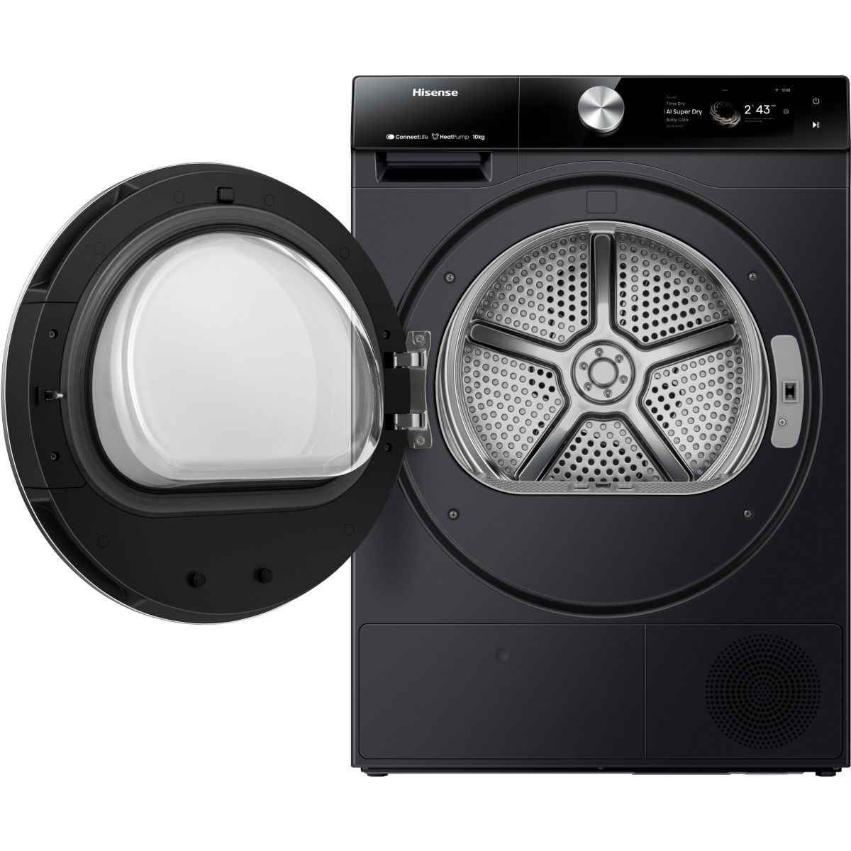 Sèche linge pompe à chaleur DH7S107BB couleur unique, HISENSE