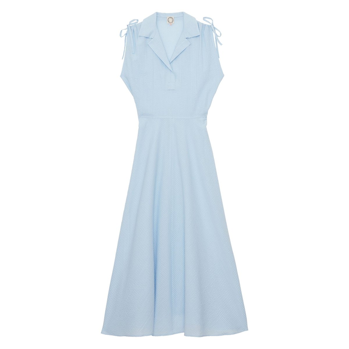 Robe cintrée Violine en coton bleu clair baby blue, INES DE LA FRESSANGE PARIS