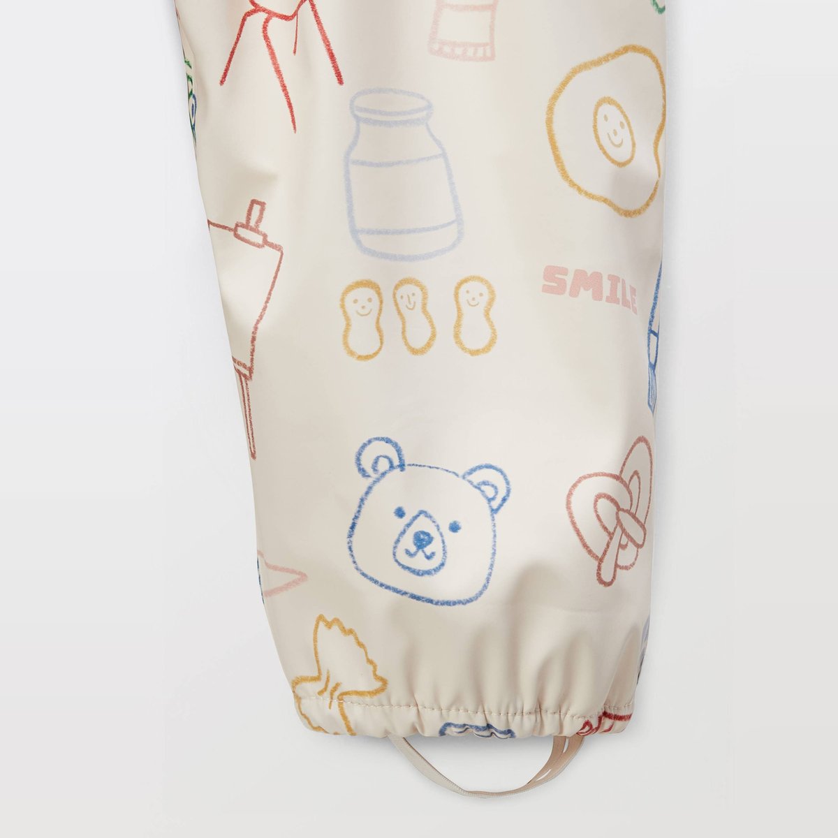 Pantalon de pluie imprimé avec rembourrage en polyester recyclé naturel, BOUT'CHOU