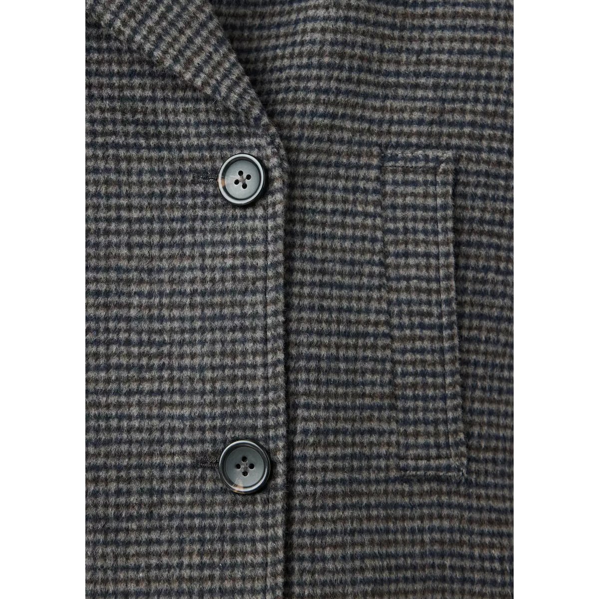 Manteau court pied-de-poule, à double boutonnage sable, MANGO TEEN