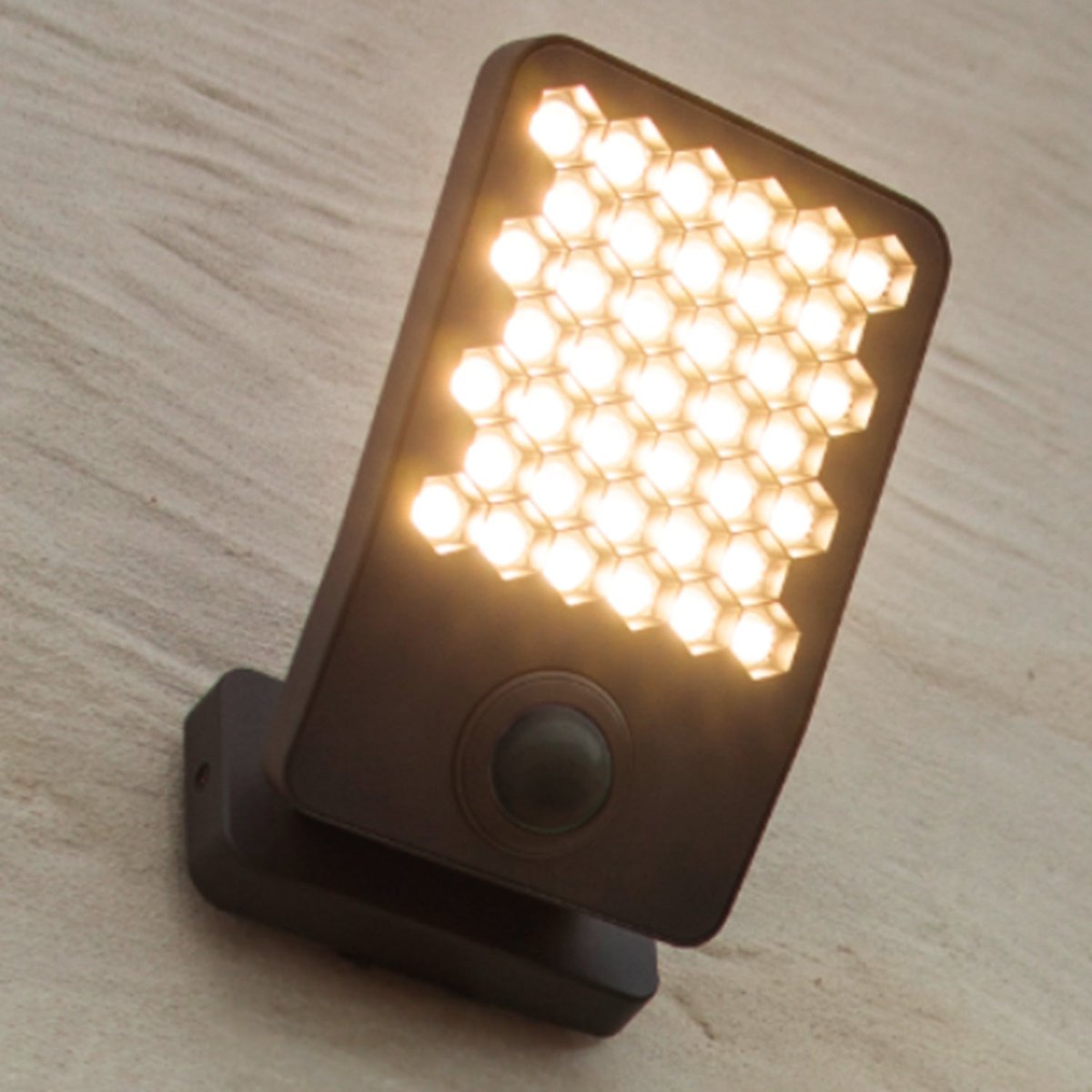 Applique murale secteur ATLANTIS GREY SENSOR LED H12,4cm dark grey, LUMISKY