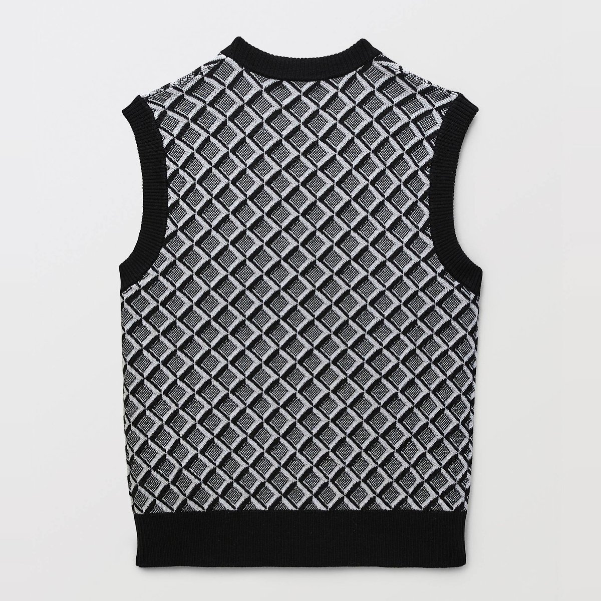 Pull sans manches à motifs, contenant de la Laine Mérinos ecru, MONOPRIX