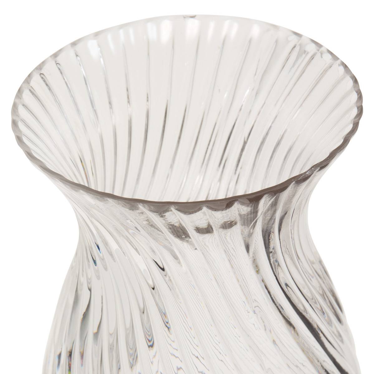 Vase torsadé en verre MANEL transparent, ATMOSPHERA