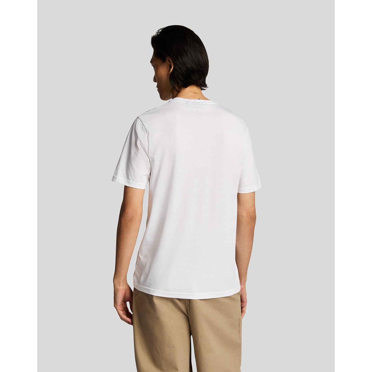 T-shirt en coton superfine blanc, LYLE & SCOTT