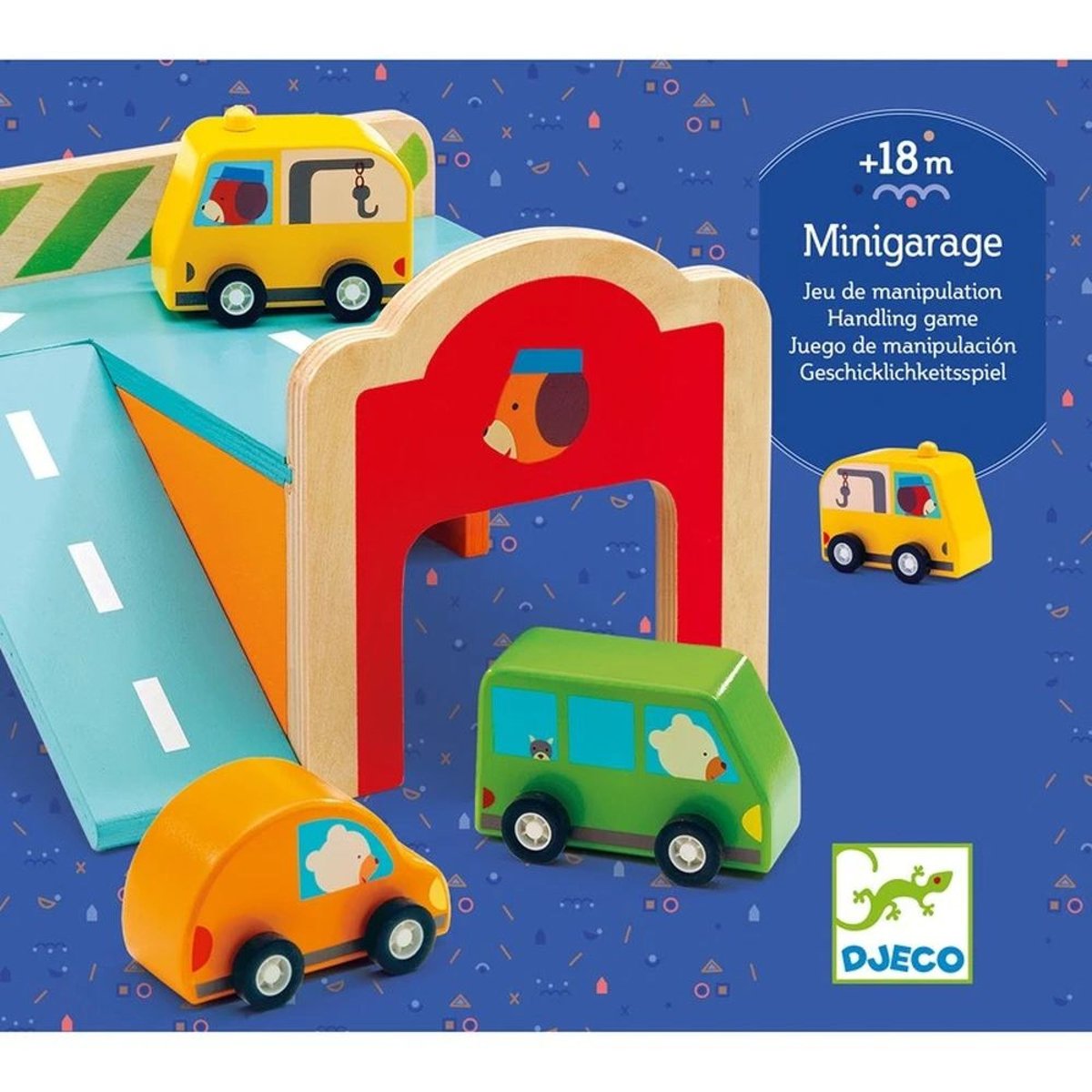 Jouet d'éveil et de manipulation Minigarage multicolore, DJECO