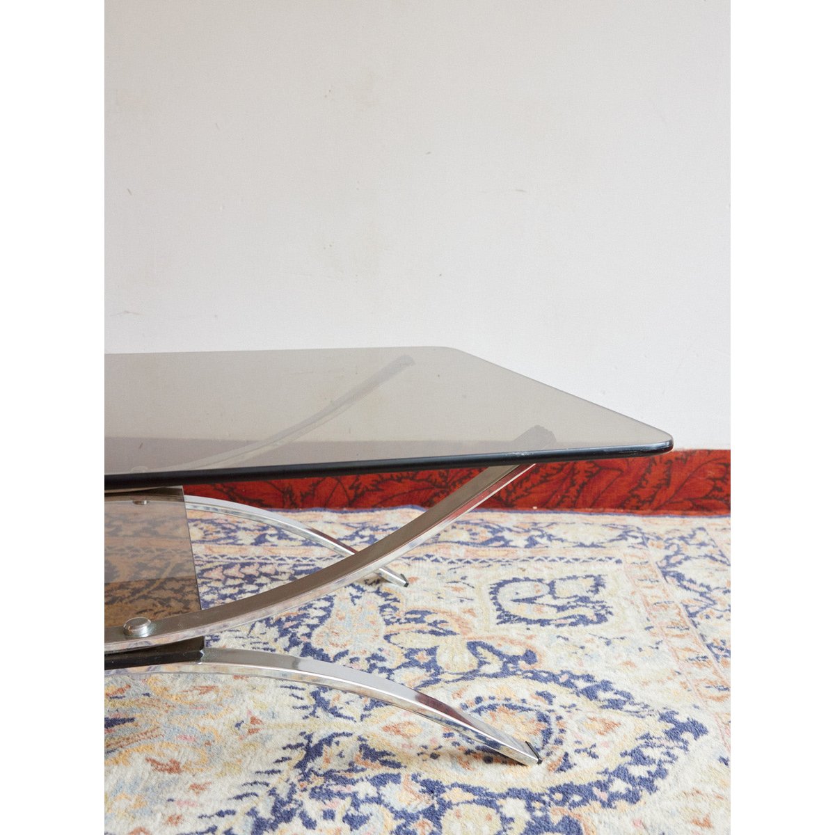Table basse en verre fumé Donna N°1622 - Bon état fumé, DEBONGOUT