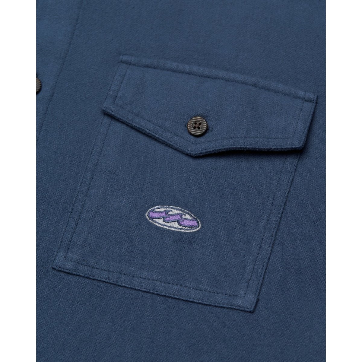 Chemise manches longues SINCE 73 DEL MAR FLANNEL bleu dark denim, BILLABONG