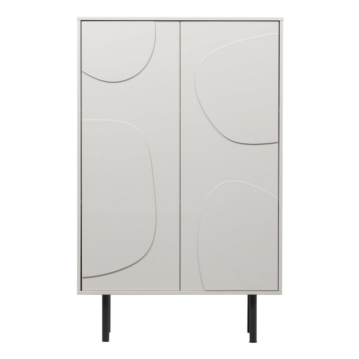 Armoire de rangement en bois de pin - CADIZ blanc brume, WOOOD