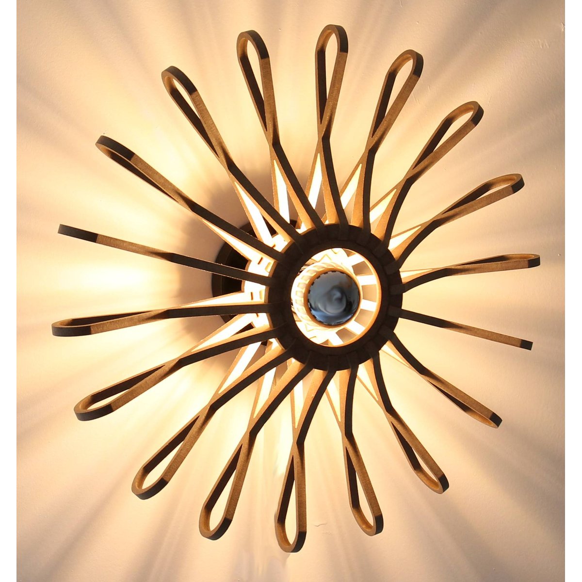 Applique Fleur D47 cm bois clair, CAMIF