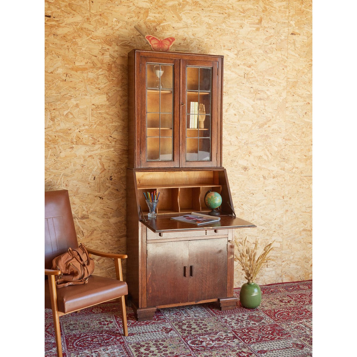 Secrétaire en bois Honoré N°180 - Bon état transparent, DEBONGOUT