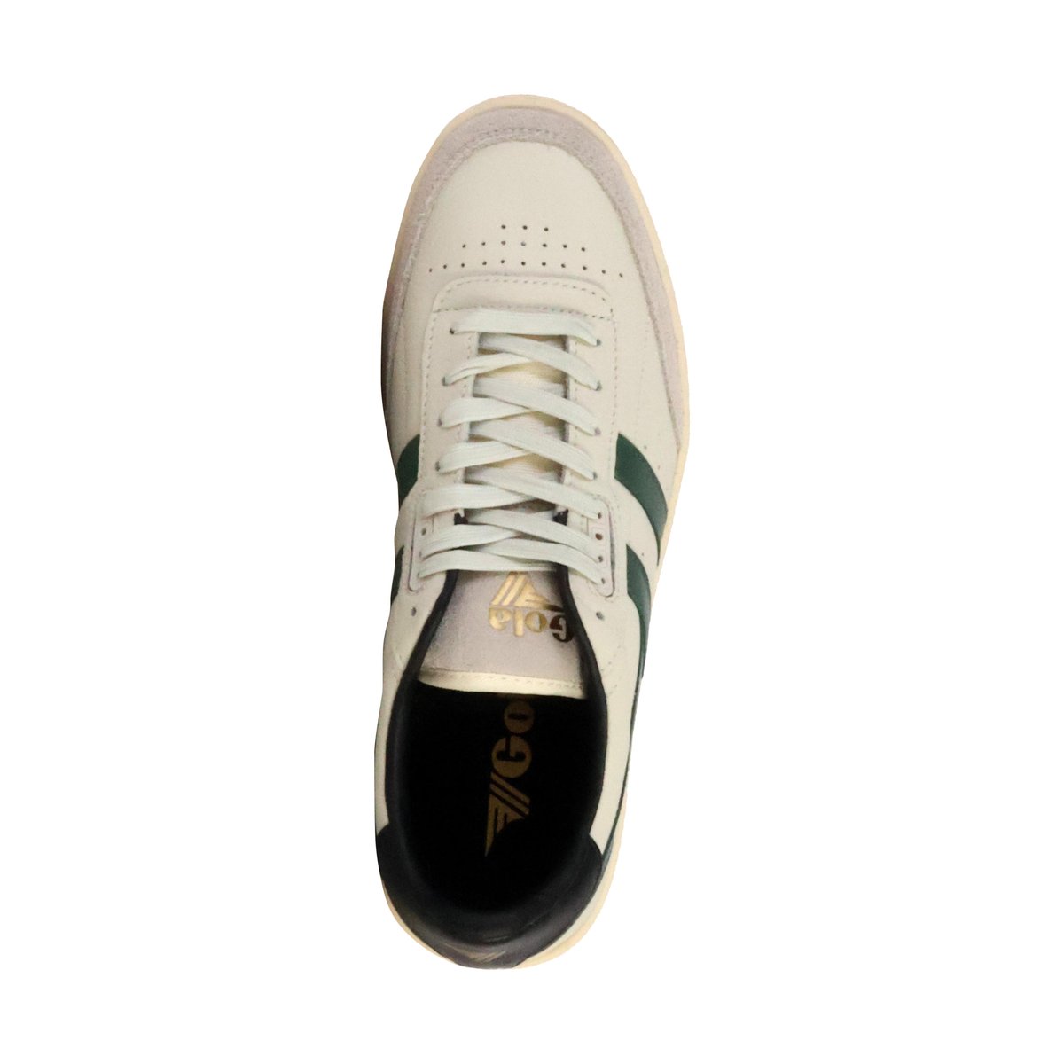 Baskets Contact Leather blanc cassé-vert-noir, GOLA