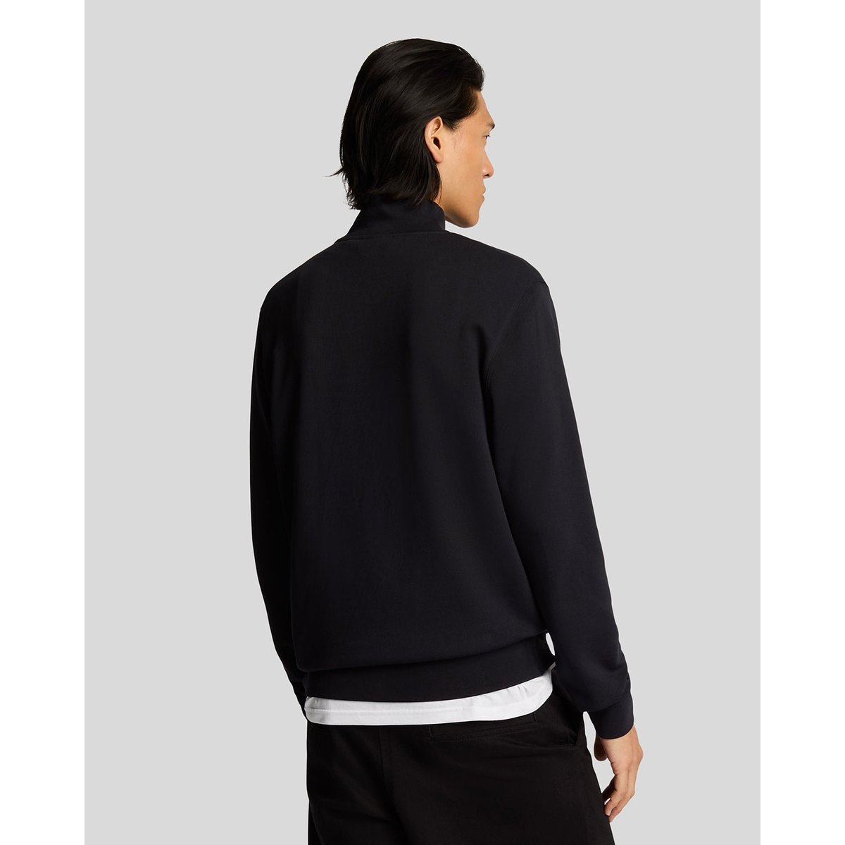 Sweat-shirt camionneur en coton noir jais, LYLE & SCOTT