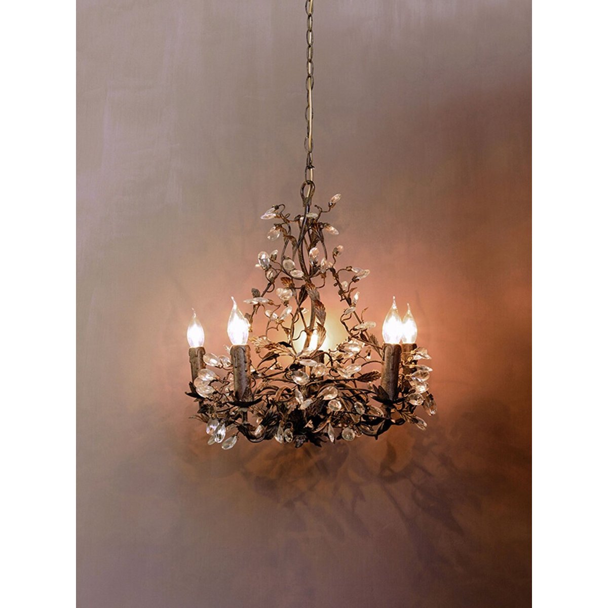 Petit lustre en métal RAMBOUILLET transparent, CHEHOMA
