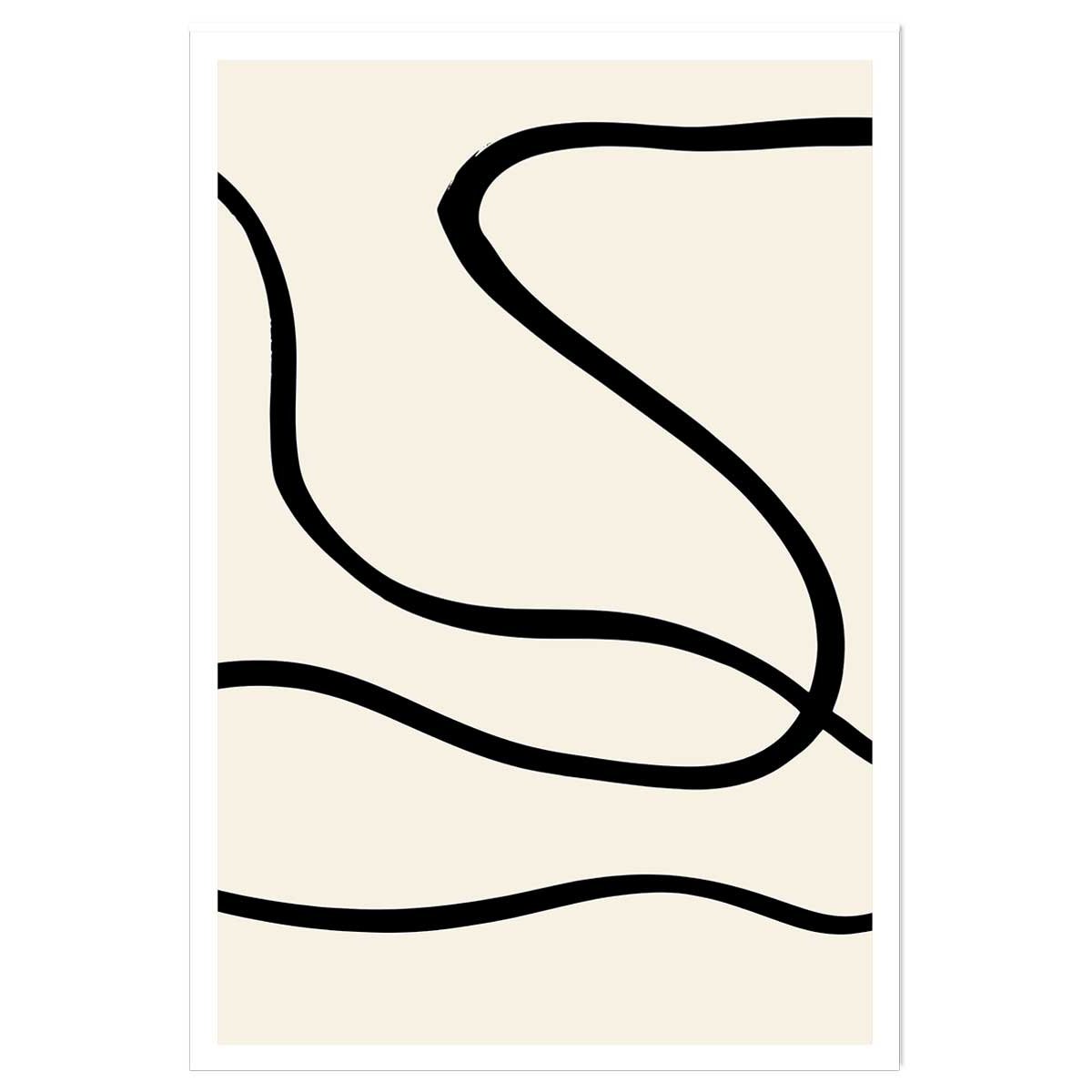 Affiche line art bold III affiche seule, HEXOA