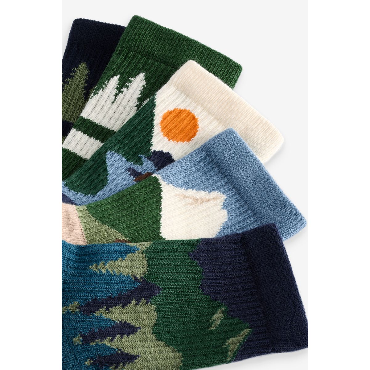 Chaussettes côtelé à passepoil, 5 paires multi-couleurs, NEXT