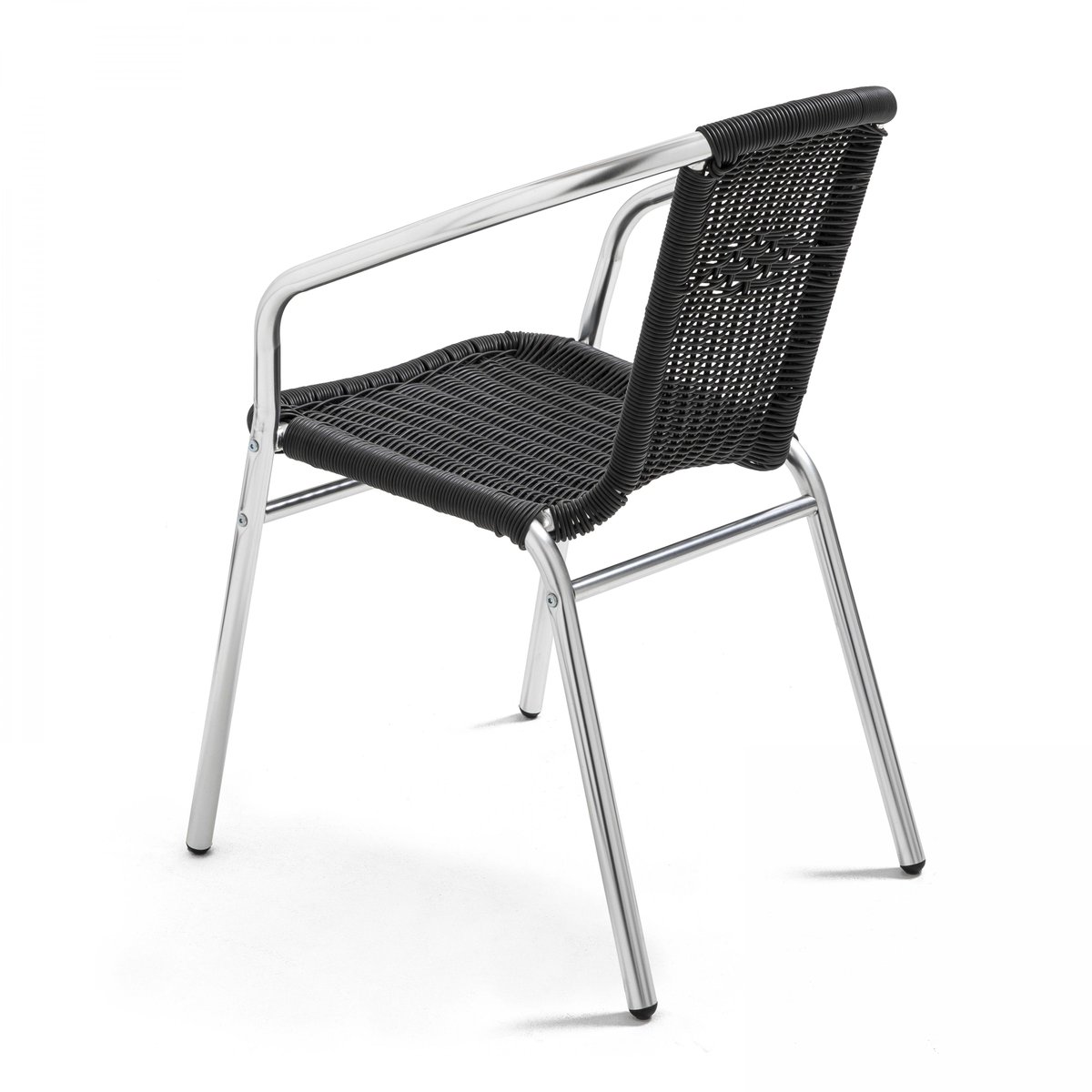 Fauteuil de jardin aluminium et résine gris, OVIALA