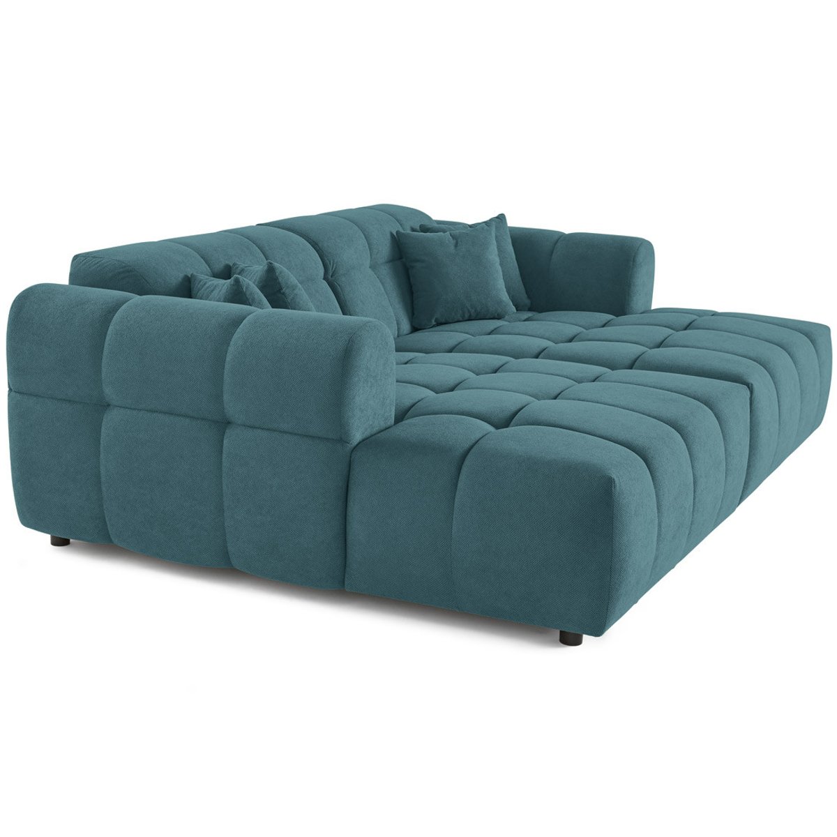 Canapé fixe 4 places - RAY bleu grisé, BEST MOBILIER