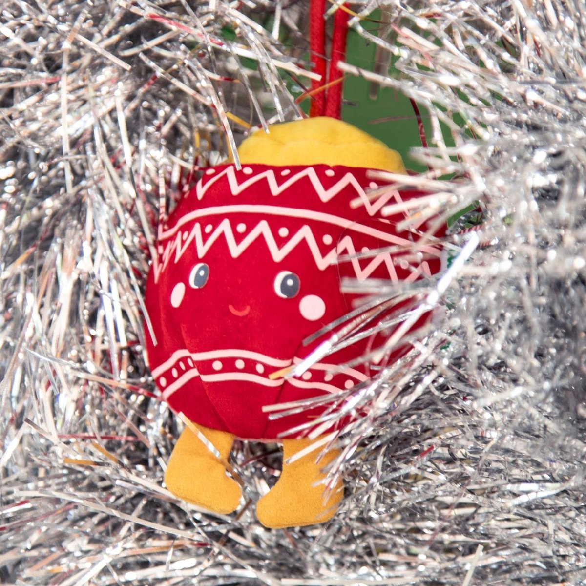 Lutin de Noël à suspendre rouge, jaune, blanc, LILLIPUTIENS