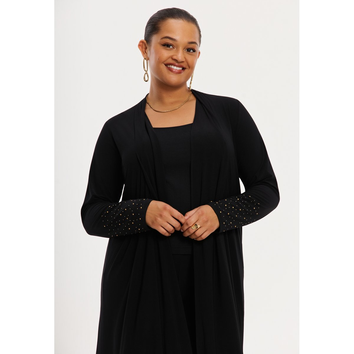 Cardigan avec manches longues noir, YOEK