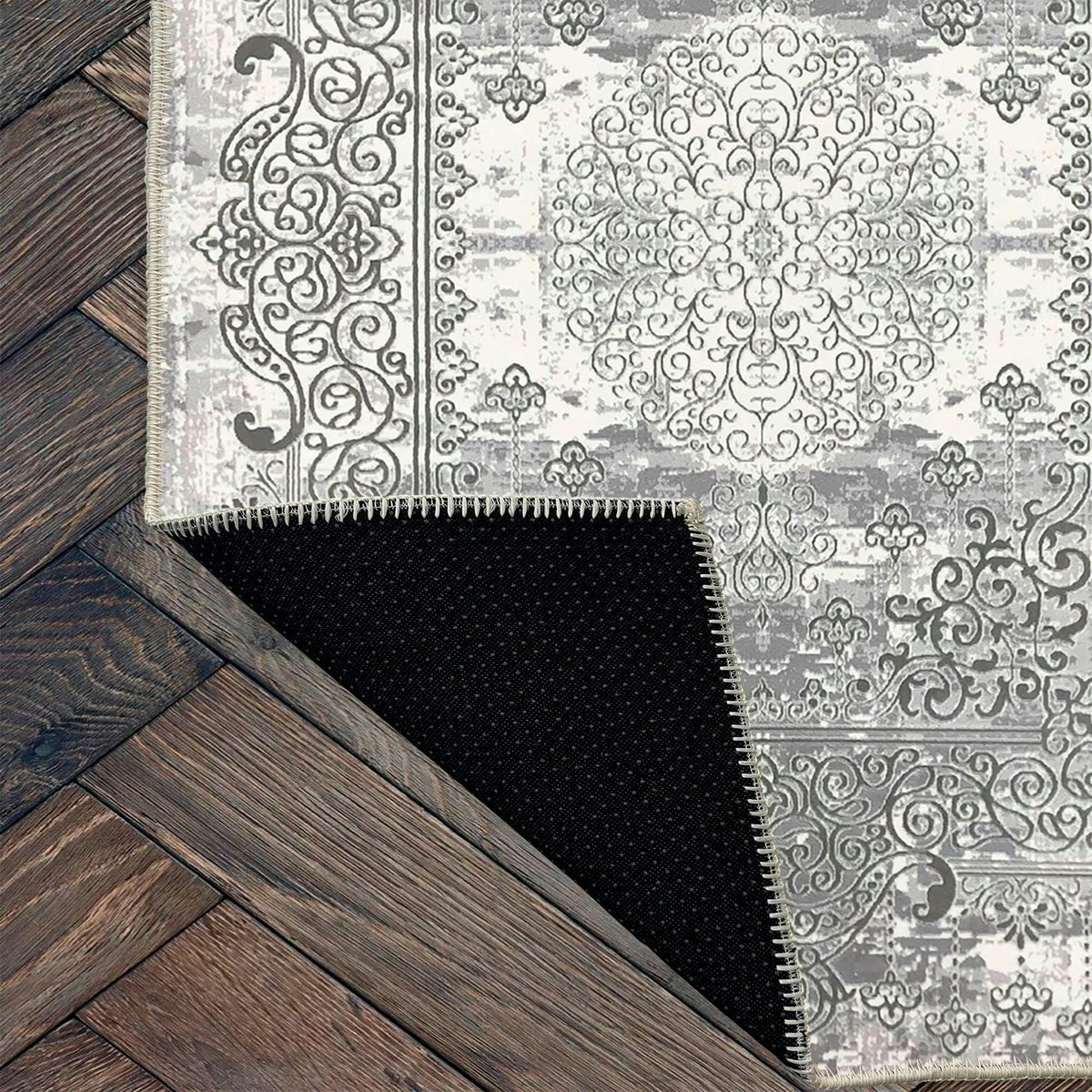 Tapis de salon décor oriental ISTANBUL gris, PIER IMPORT