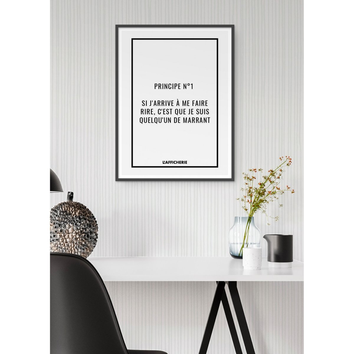 Affiche Principe n1 blanc, L'AFFICHERIE