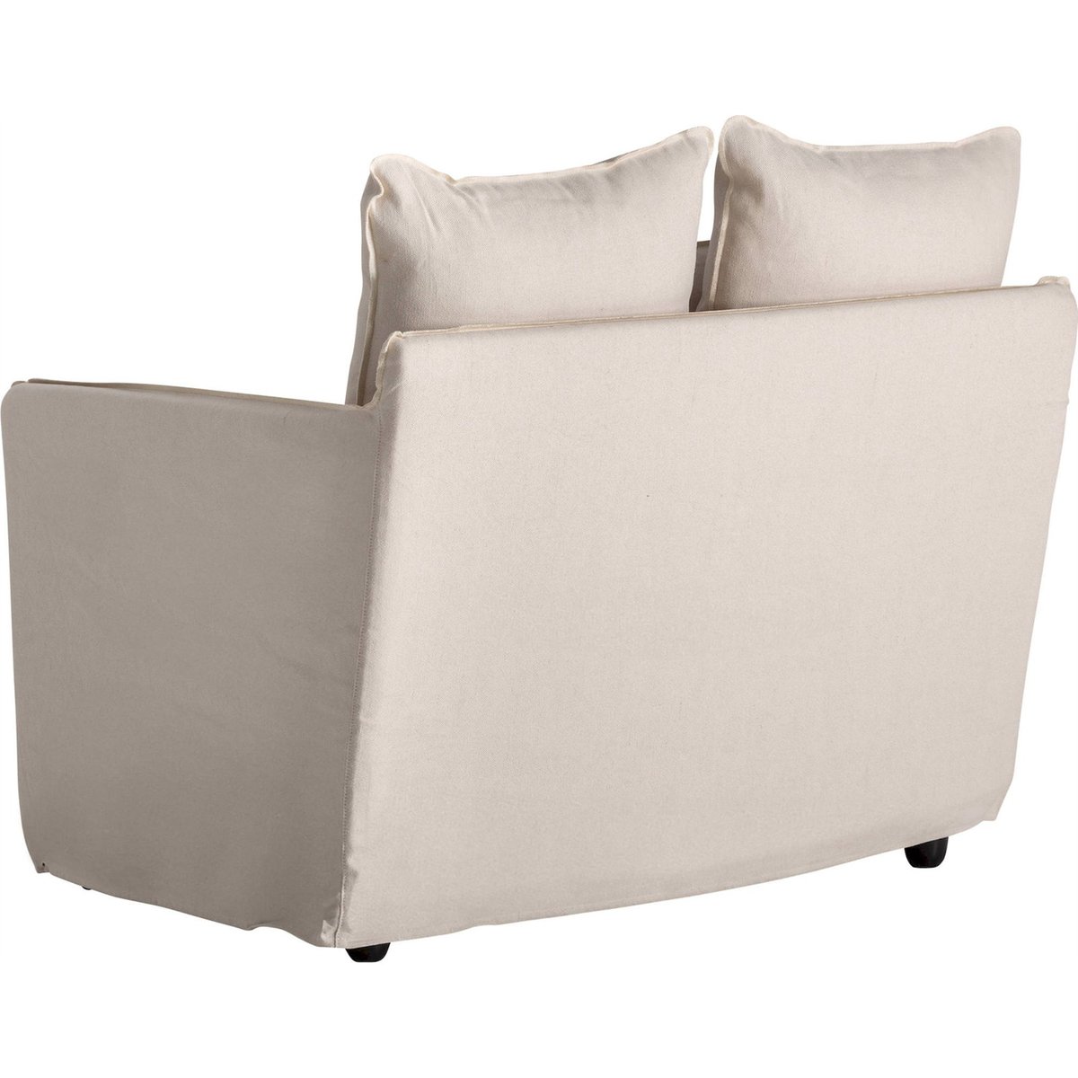 Fauteuil contemporain en lin style épuré beige lin naturel, RECOLLECTION