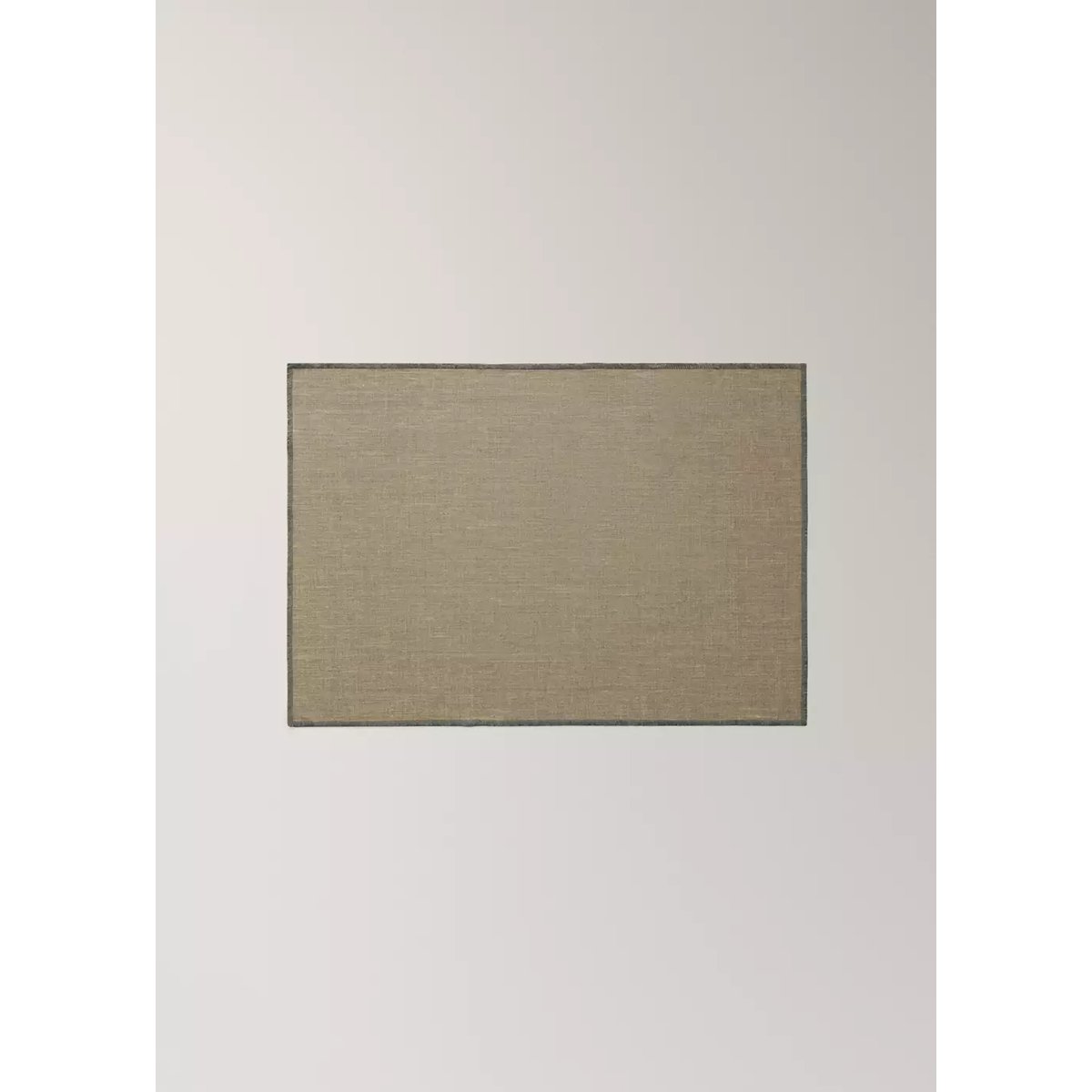 Set de table en lin enduit overlock contrasté marron clair/pastel, MANGO HOME