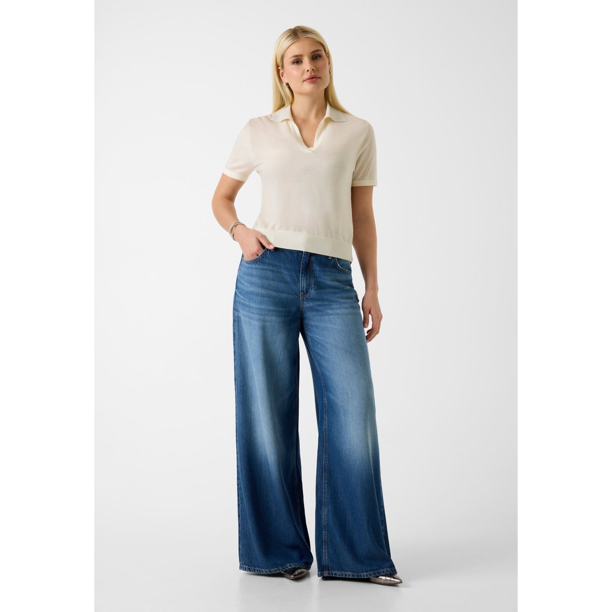 Polo Avec Strass blanc, GUESS