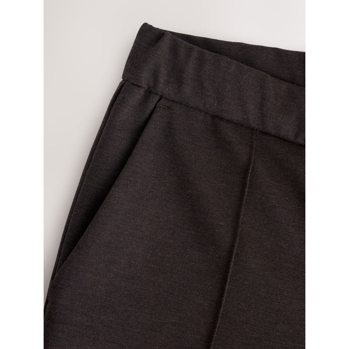 Pantalon habillé à taille élastique et laine marron, NEXT