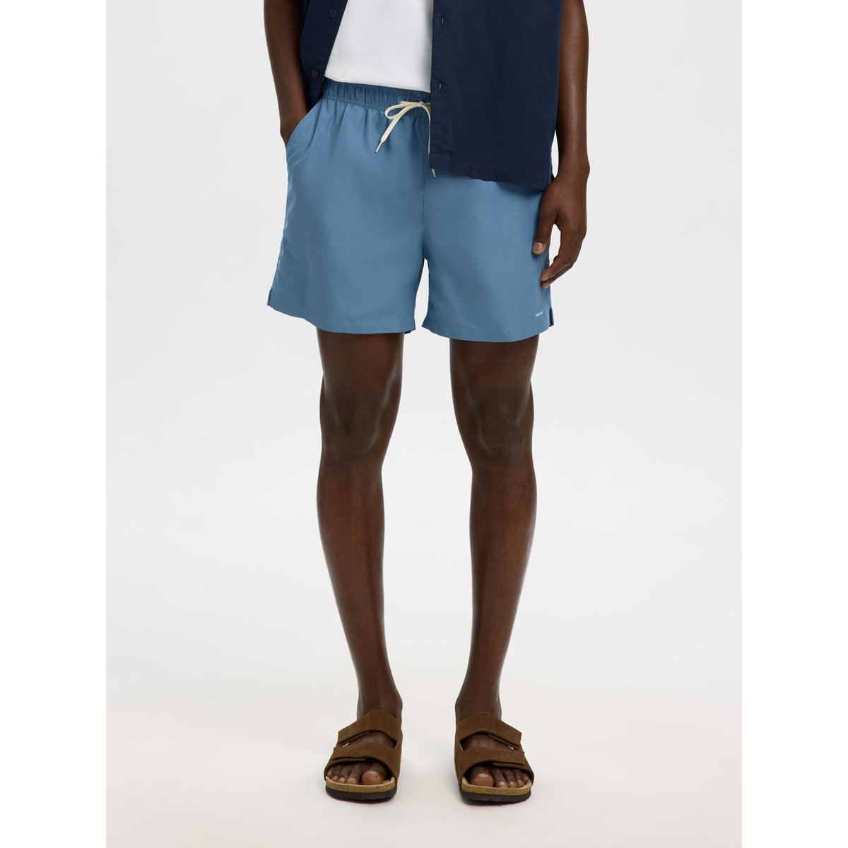 Short De Bain gris - blue mirage, SELECTED
