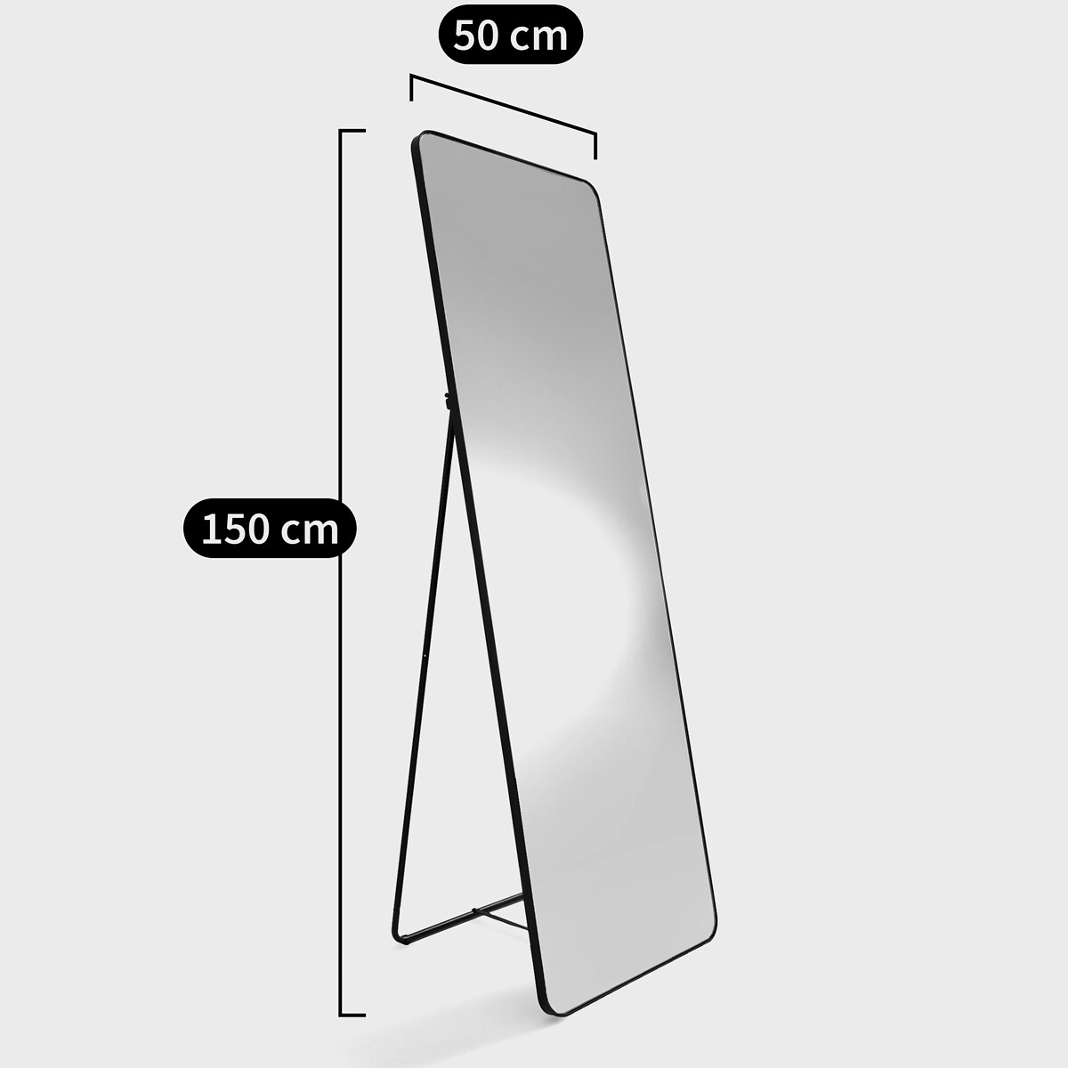 Miroir sur pied ou psyché, en métal fer, largeur 50 x hauteur 150 cm, IODUS laiton, LA REDOUTE INTERIEURS