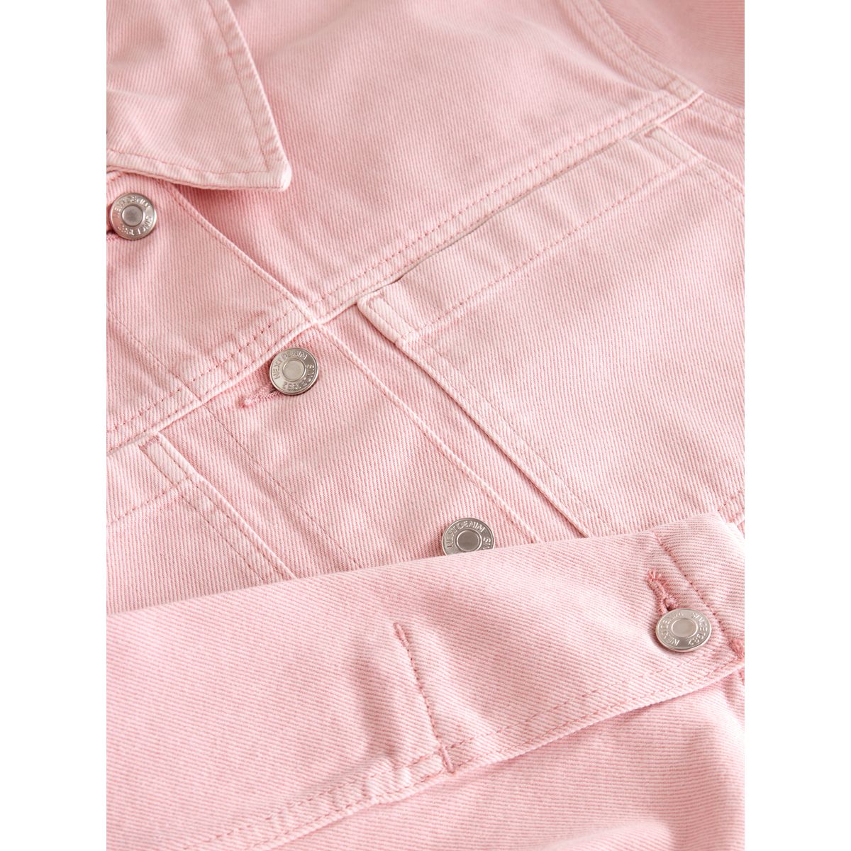 Veste en jean coupe carrée rose, NEXT