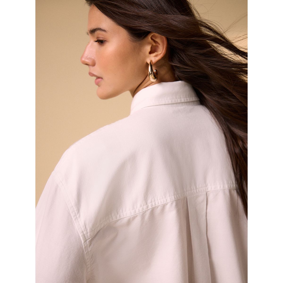 Chemise décontractée manches longues en coton blanc, NEXT