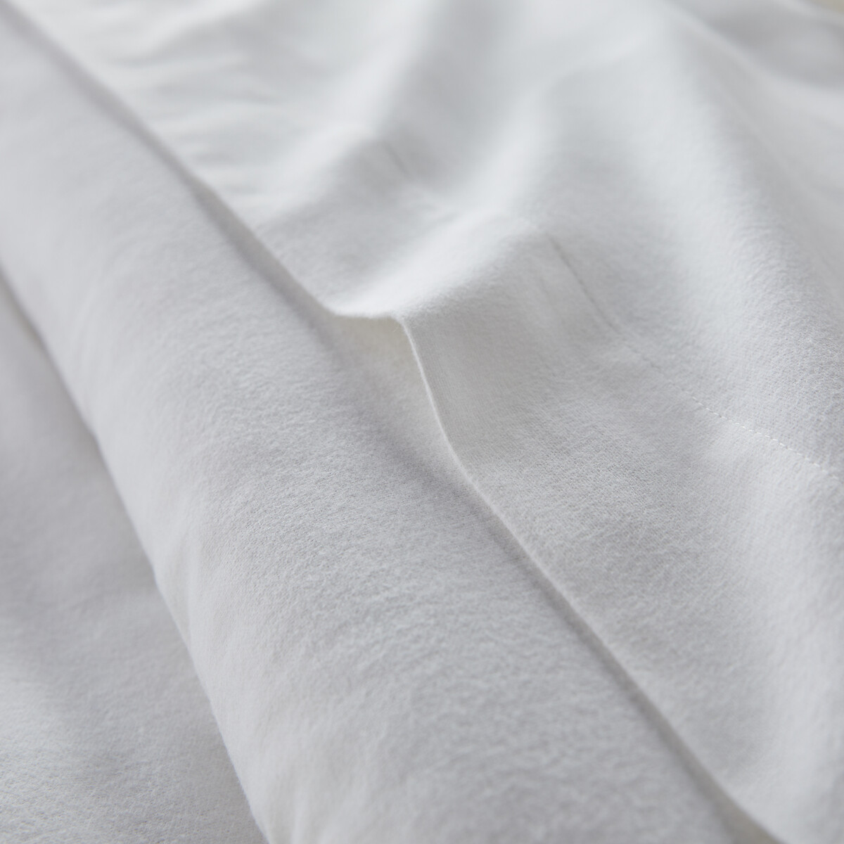 Housse de couette, flanelle coton, Clara blanc, LA REDOUTE INTERIEURS