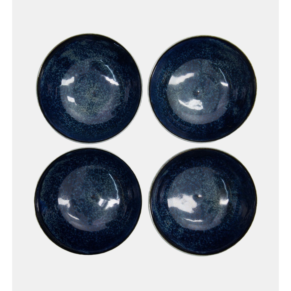 Coffret de 4 bols à nouilles en porcelaine bleu cobalt, TOKYO DESIGN STUDIO