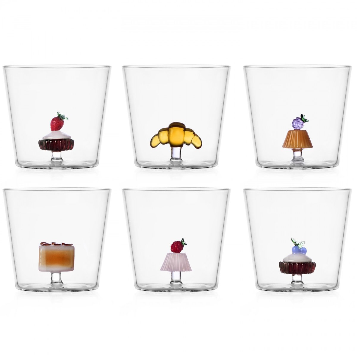 Lot de 6 verres Pâtisserie transparent, ICHENDORF