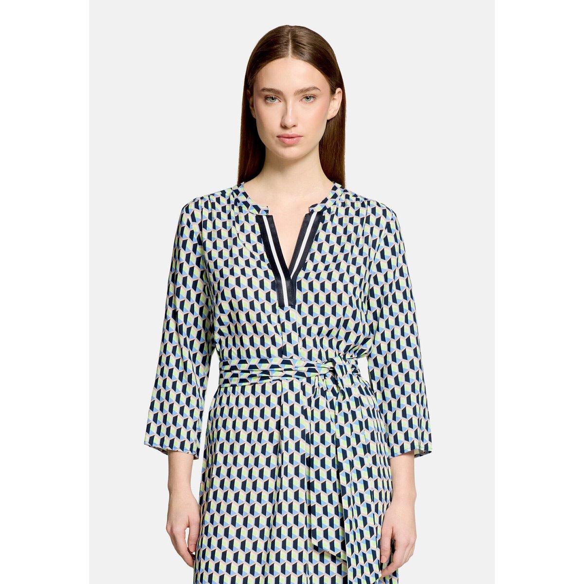 Robe-chemisier à ceinture bleu/vert, BETTY BARCLAY