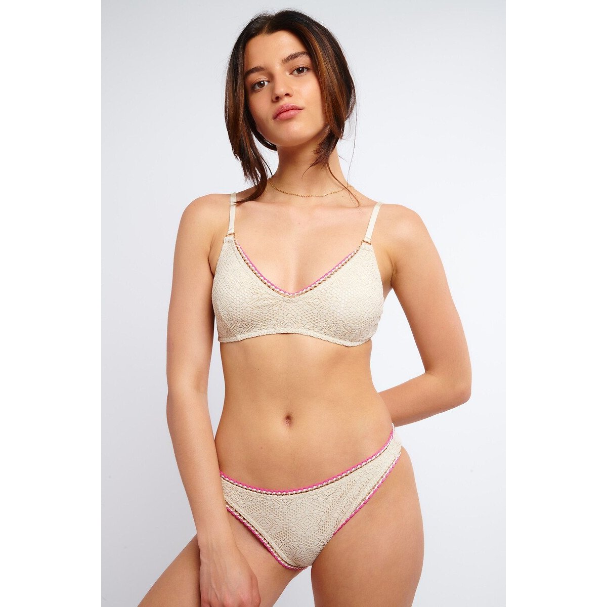 Bas de maillot de bain BREEDA - CROCHET ecru, BANANA MOON