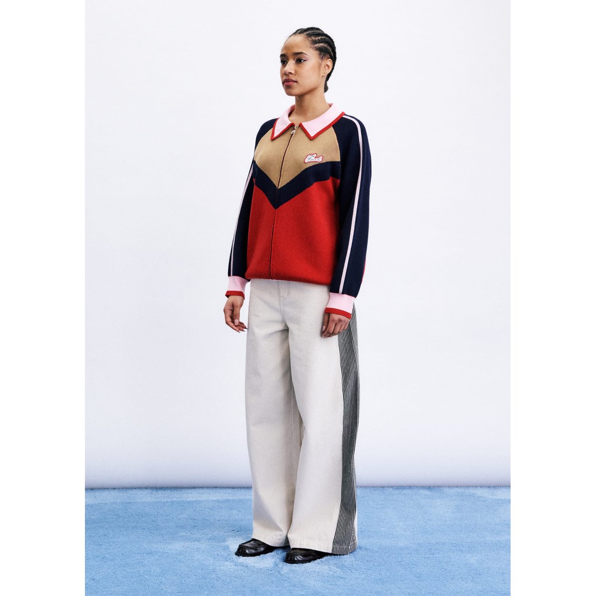 Cardigan Hanshin HANSHIN rouge, FRNCH