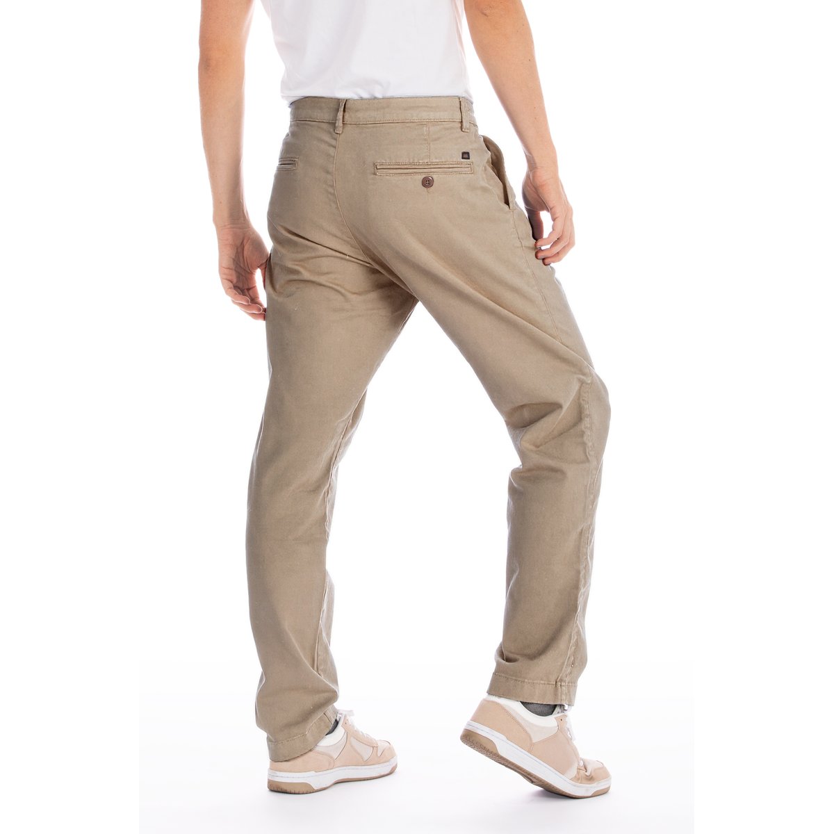 Pantalon chino gabardine stretch CHINO beige, RICA LEWIS