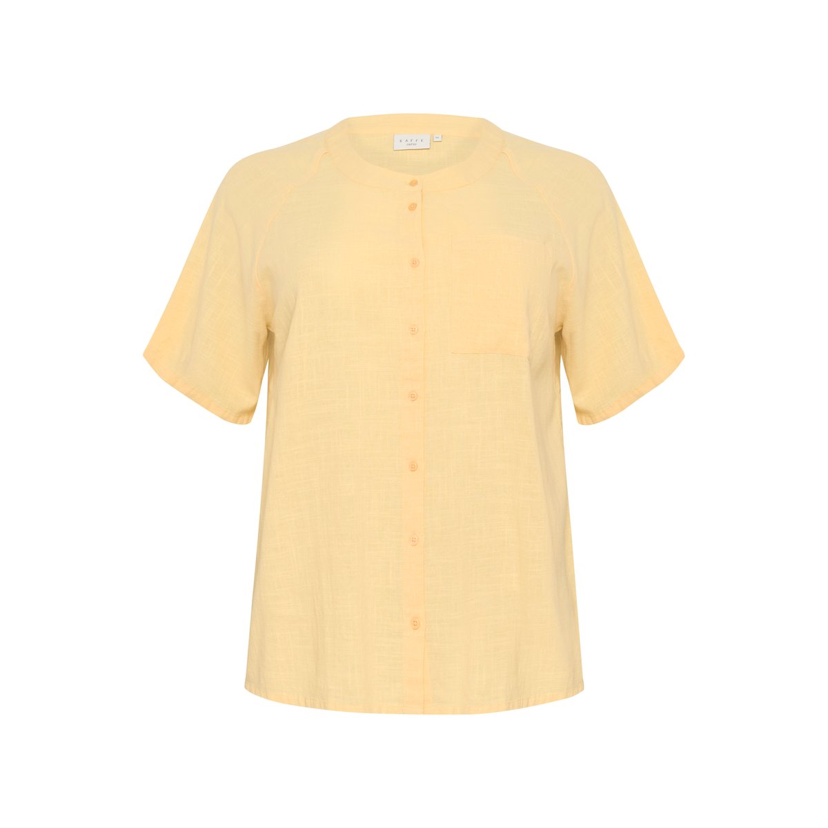 Long sleeved shirt jaune straw, KAFFE CURVE