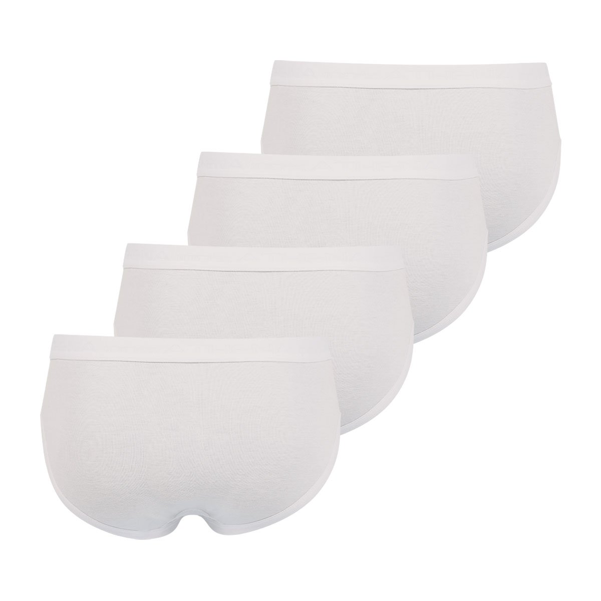 Slips taille haute ouverts, lot de 4, coton bio blanc, ATHENA