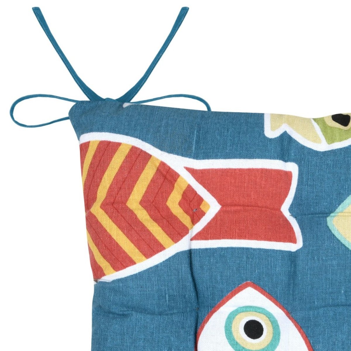 Lot De 4 Galettes De Chaise Color Fish bleu, DECORATIE