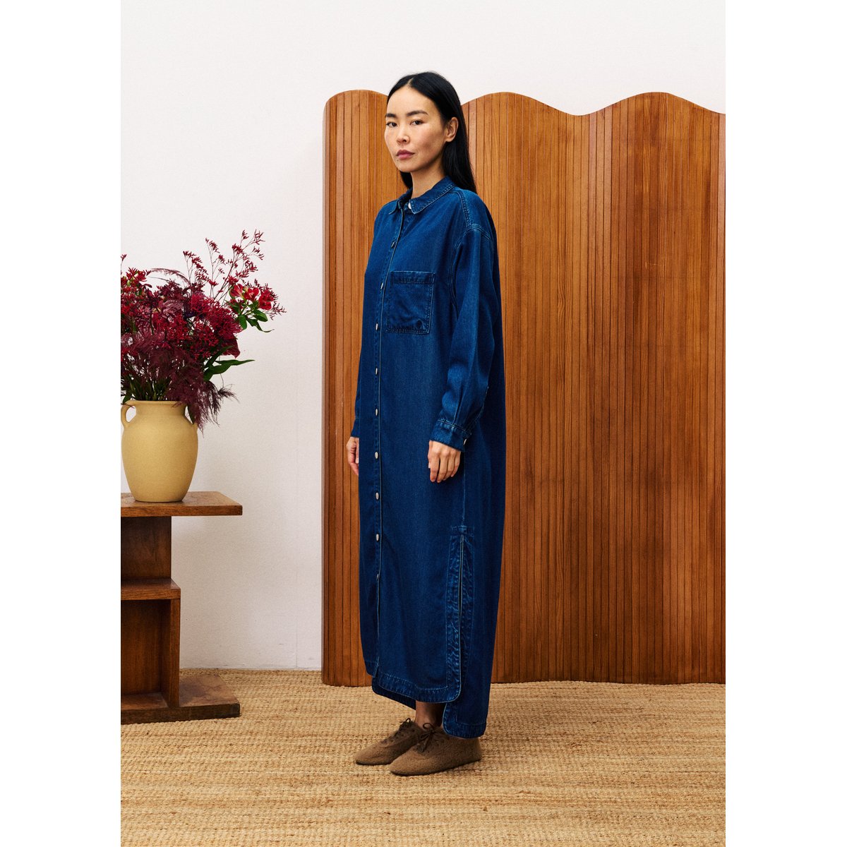 Robe longue RAGAMUFFIN bleu jean, FRNCH