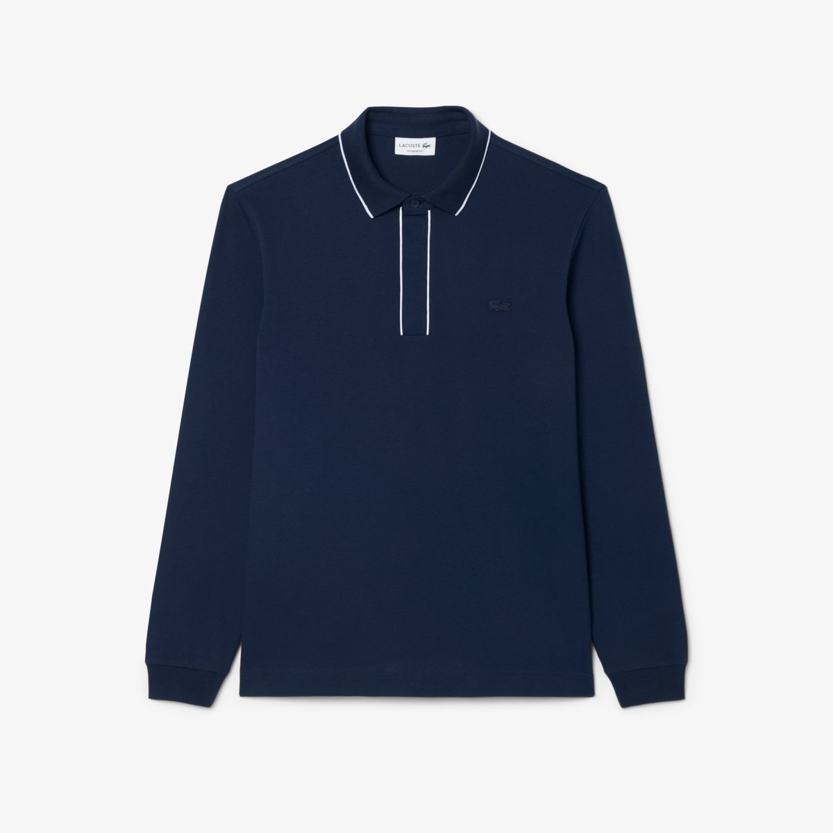 Polo Paris manches longues regular fit bleu-166, LACOSTE
