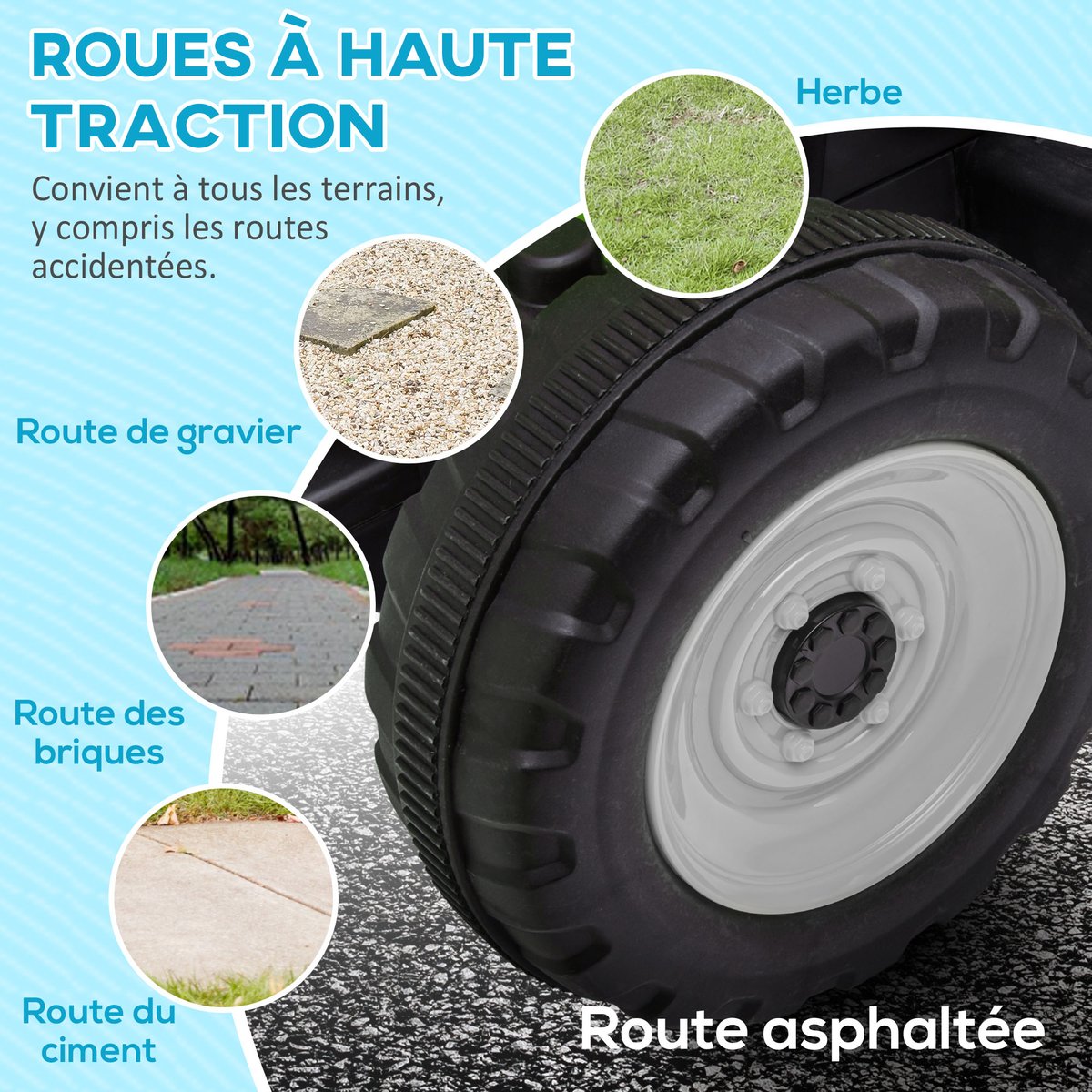 Voiture de chantier électrique à conducteur vert, HOMCOM