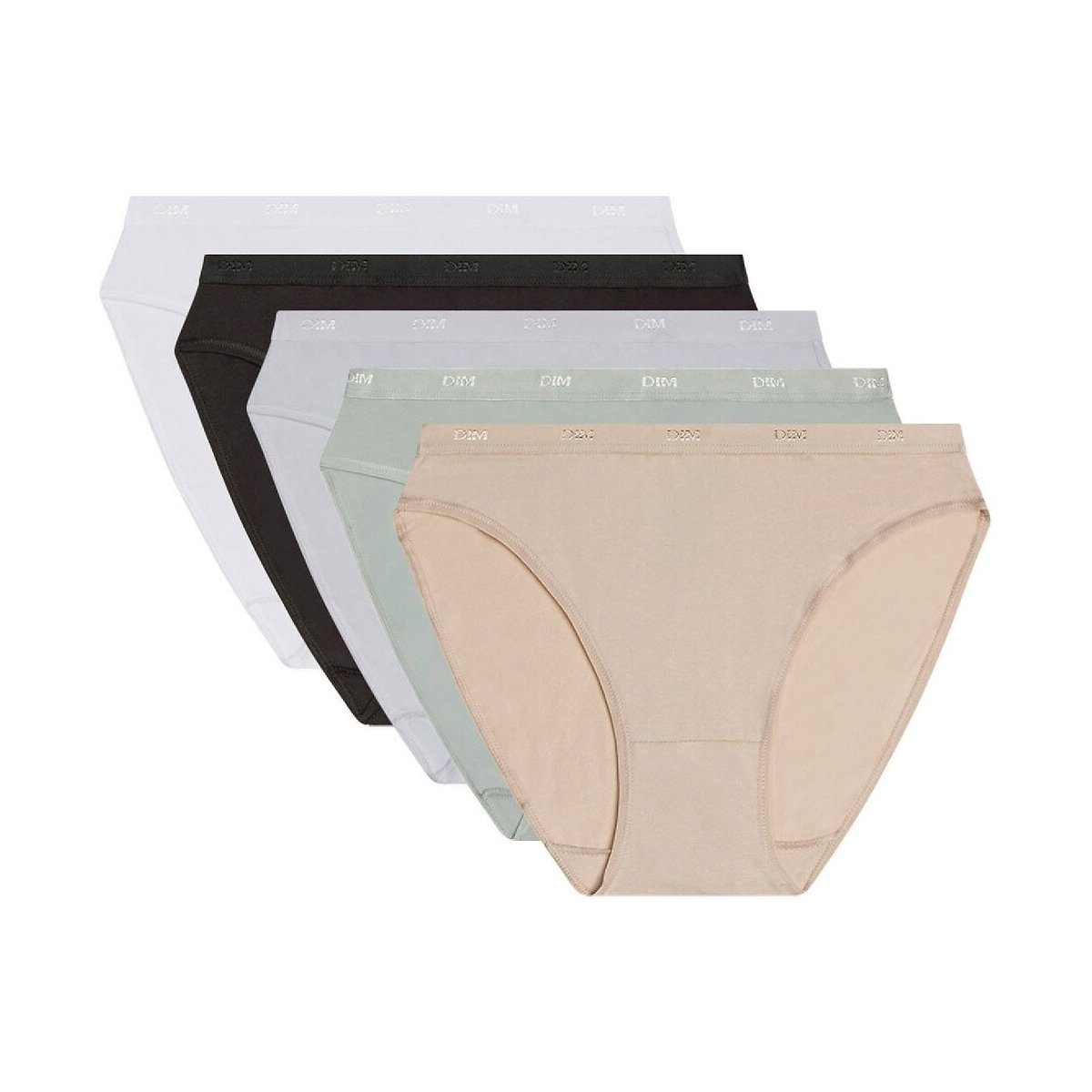Lot de 5 Slips les pockets ecodim blanc + gris + noir, DIM