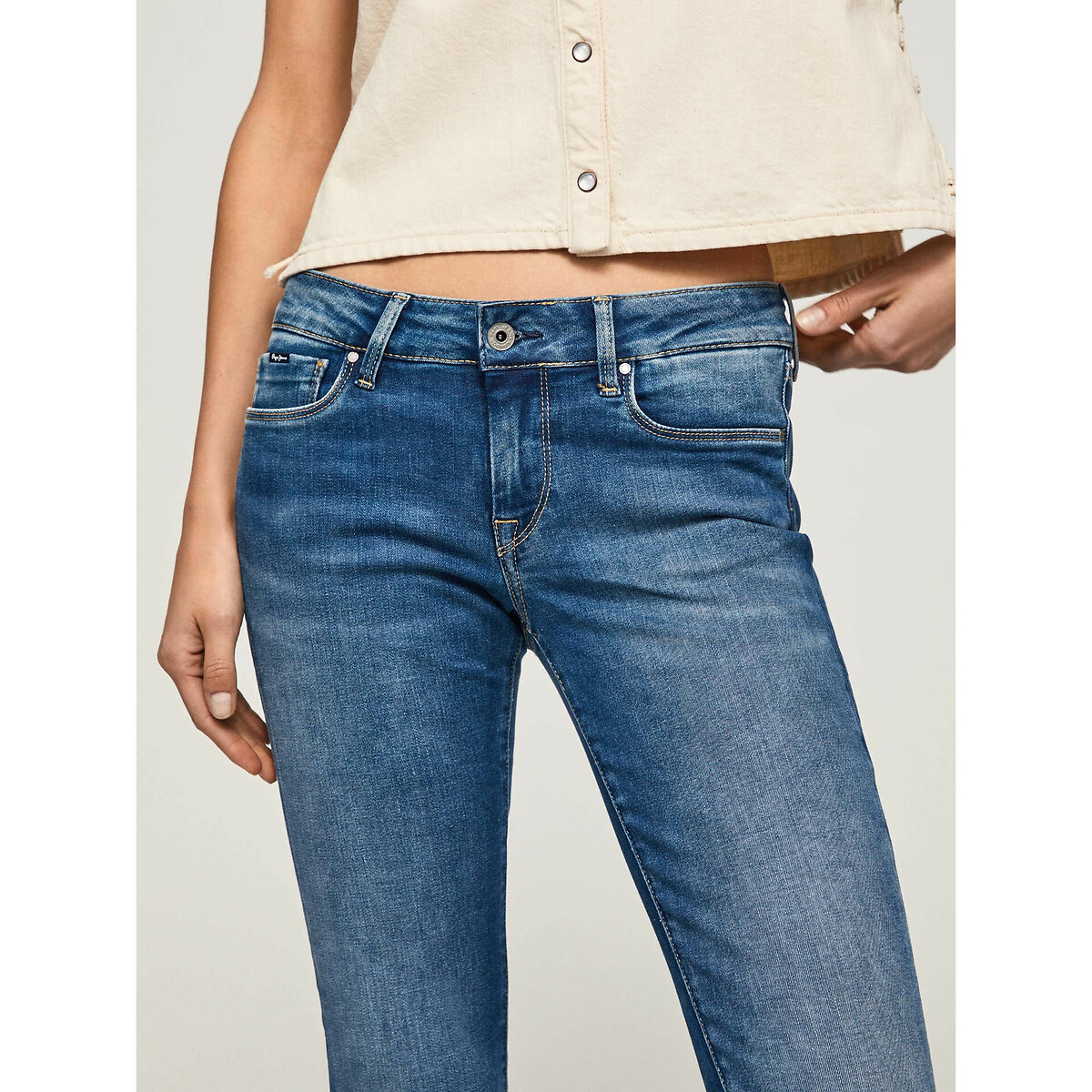 Jean skinny taille basse SOHO medium blue, PEPE JEANS