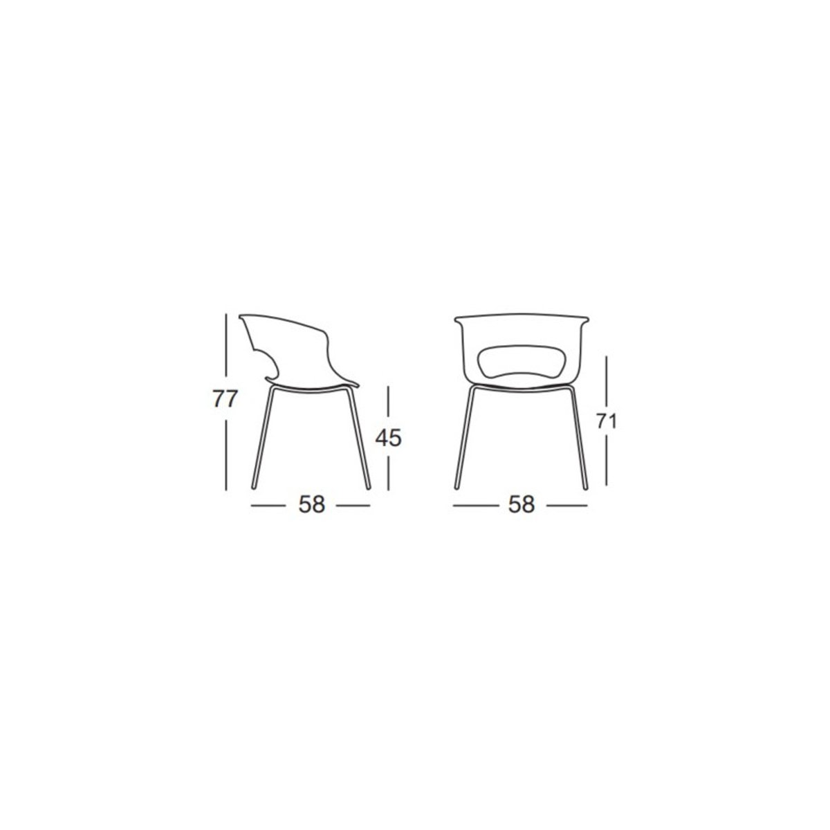 Chaise design, MISS B transparent, SCAB DESIGN